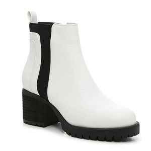 White Chunky Heel Colten Chelsea Boot